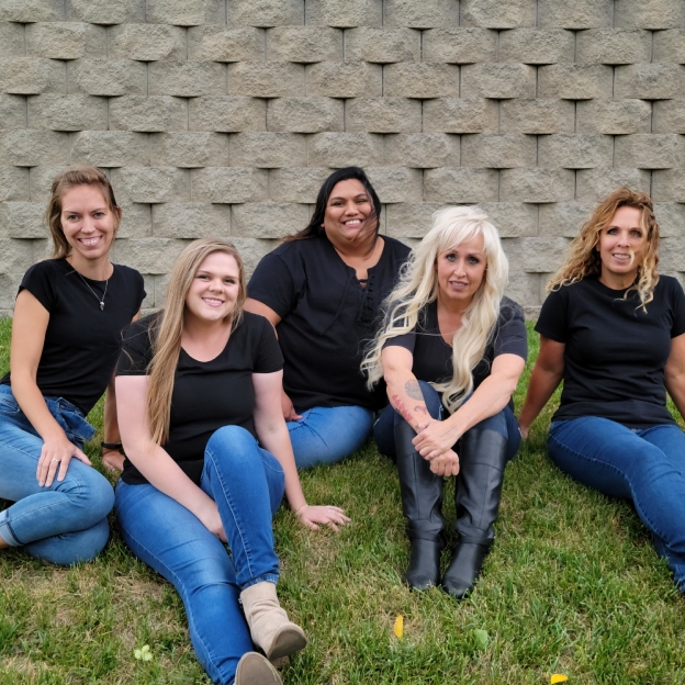 Group of ladies who had their hair made